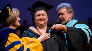 Graduate receiving honors